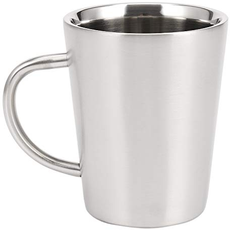 Pyatofyy 340ml Double Wall Camping Mug, Insulated Coffee & Tea Cup With Handle For Hot/Cold Drinks