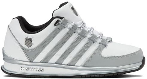 K-Swiss Homme Rinzler Basket, Blanc et Noir, 45 EU