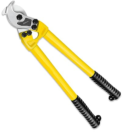 AUPREX 18 Inch Heavy Duty Cable Cutter with Long Handle, Harden Carbon Steel Cable Cutter for Aluminum Cable, Copper Wire and Communication Cables.