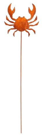 Manufaktur Lichtbogen Rost Gartenstecker Krebs 60 cm