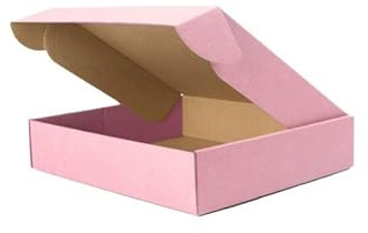 PACKAGING HERO Premium Cardboard Postal Boxes, 25 x 20 x 5 cm (approx. 9.8 x 7.9 x 2 inches), Pink Gift Boxes for Packaging, Shipping Box Mailers, Pack of 10.