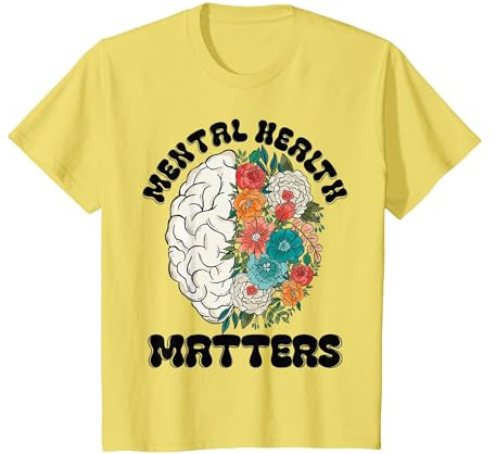Yellow Mental Health Mental Health Matters Kids Men Women T-Shirt, Youth, Lemon Yellow, X-Small