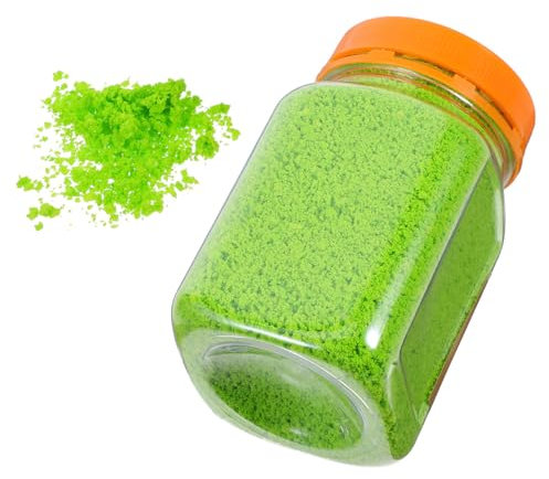Happyyami Materiale Di Base Per Scenari Diy 400ml Polvere Di Spugna Leggera Verde Chiaro Per Modelli in Miniatura e Micro Paesaggi, Erba Statica Sparsa Per Tavoli Da Sabbia e Modellini Ferroviari