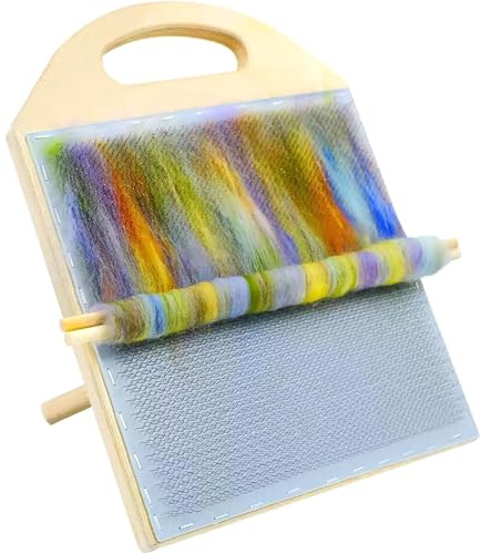 TYJYGS Tavola per Miscelare Lana con Spazzola, Set di Spazzole per Cardare E per Mescolare Lana, Pettinatrice per Lana, Panno Ad Ago 25x25 Cm, per Colori Misti, Organizzare Fibre di Lana