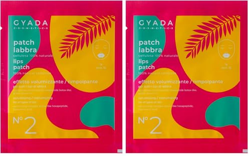 GYADA COSMETICS, Patch Labbra Volumizzante e Rimpolpante, Effetto Anti-age, Adatto a Tutti i Tipi di Labbra, con Acido Ialuronico, 5 ml (Confezione da 2)