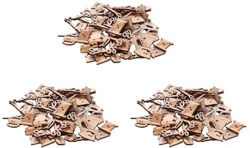 Reeatel 300Pcs Forbici per Macchine da Cucire A Forma di Bottoni in Legno Pulsante per Cucire per I Bambini Vestiti Decorativi Scrapbooking Pulsante Accessorio