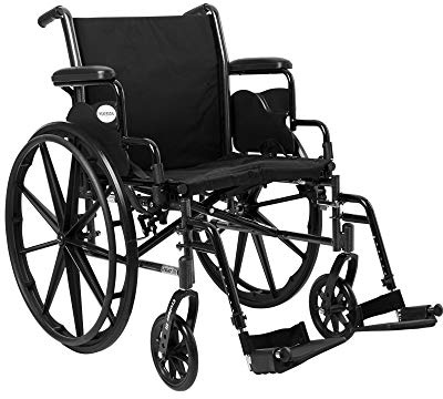 McKesson Wheelchair, Swing Away Foot Leg Rest, Desk Length Arms Flip Back, 20 in Seat, 300 lbs Weight Capacity, 1 Count