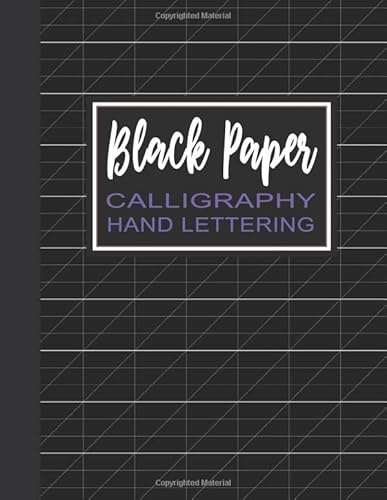 Black Paper Hand Lettering Workbook: Calligraphy & Hand Writing on Black Background | Practice Worksheets for Use with Gel Pens