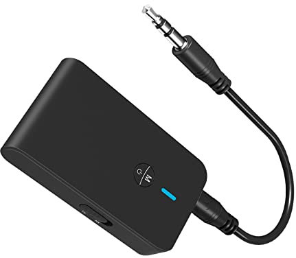 Bluetooth 5.0 Transmitter and Receiver, Jsdoin 3-in-1 usb Wireless Adapter, 3.5mm Bluetooth Audio Adapter for TV,PC,Headphones,Speakers(Black)