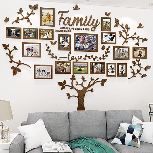 Graz Design M67-5 Sticker mural 3D pour salon, chambre à coucher, cadre photo Marron