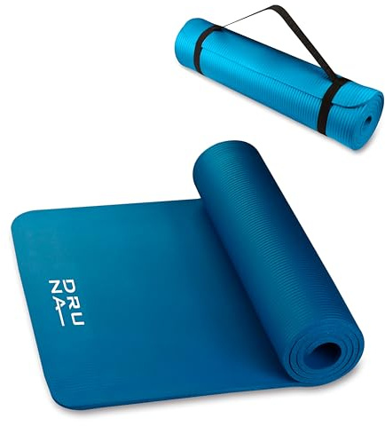 DRUNA Esterilla NBR de Yoga Multi Usos, Deportes, Pilates, Yoga, Ejercicios, Antideslizante, Yoga Mat, Colchoneta - De Grosor 1 cm. y 1,5 cm.