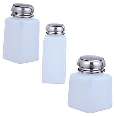 3-pack Industriell Användning Push Open-flaska - Statisk Plastförvaring För Lösningsmedel