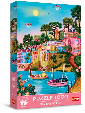 Trefl Premium Plus Quality - Puzzle The Art of Colour: Siros, Griechenland - 1000 Elemente, Serie voller Farben, Ideale Anpassung der Teile, für Erwachsene und Kinder ab 12 Jahren