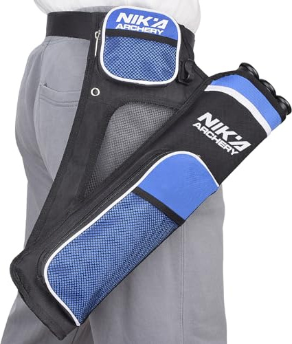 Archery Quiver 3 Protected Arrow Tubes Quivers Arrows Holder Bag Carry Bags - Adjustable Belt Waist for Youth Adults Target Practicing Outdoor