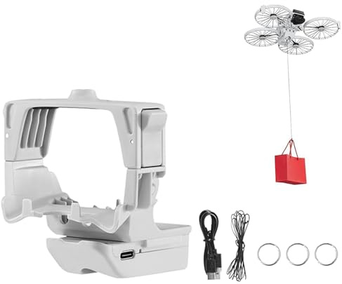 OURHZTB Dispositivo di rilascio del carico utile Airdrop per drone DJI FLIP, contagocce aereo per trasporto lancio Airdrop sistema per anello nuziale esca da pesca ricerca e salvataggio