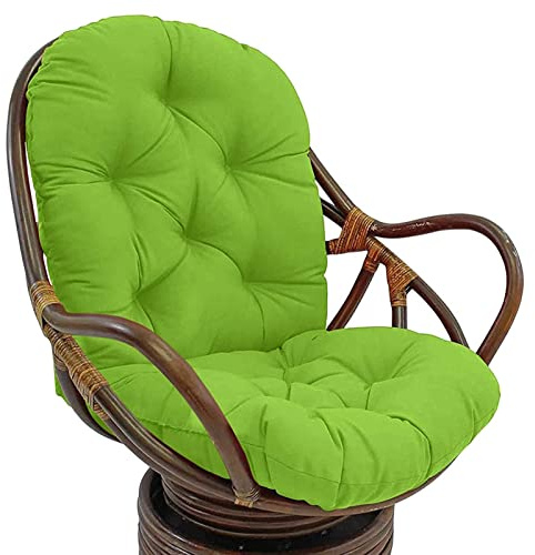 Cojín giratorio para silla mecedora impermeable verde hierba, resistente a los rayos UV, de mimbre para interior y exterior, decoración del hogar, 60 x 120 cm