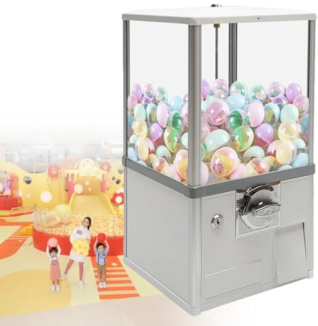 tuggummiautomat, 20,87 höjd enorm lastkapacitet Gumball Bank, godisautomat for prylar, perfekt for spelbutiker och återförsäljare, röd(White)