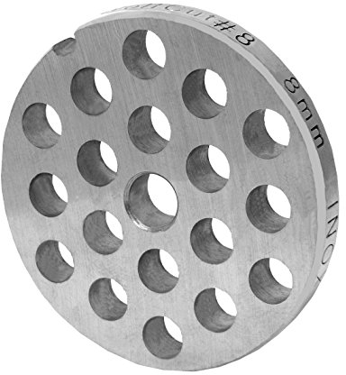 Wolfcut INOX Lochscheibe Gr. 8-8,0 mm Bohrung - Kompatibel/Ersatz mit Fleischwolf Jupiter - Bosch - Alexanderwerk