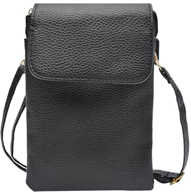 TNSLAND Handy Umhängetasche, Kleine Umhängetasche Damen, Kleine Handtasche Damen Handytasche zum Umhängen Damen, Reißverschluss Umhängetasche Klein Handy Tasche Umhänge mit Vielen Fächern Kartenfächer