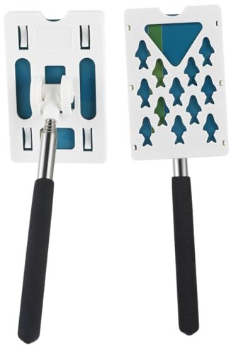 COSMEVIVI Ulys Péage 2 Pièces Levier De Contrôle De Stationnement Gadget De Stationnement Automobile Tige De Carte De Stationnement Bloc Perche Télescopique Sonner Frais Acier Inoxydable 304 Blanche