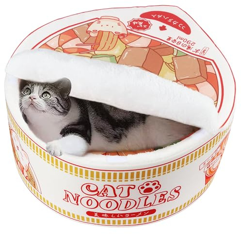 寵幸 Ramen Noodle Dog & Cat Bed,Keep Warm and Super Soft Creative Pet Nest for Indoor Cats,Removable Washable Cushion for Small Medium Large Dogs and Cats