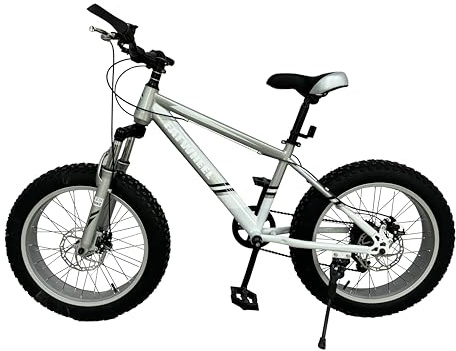 Royal Led FATWHEEL Bicicletta per bambini misura 20, Fat Bike con Freni a Disco, Ruote Grosse Antiscivolo, Telaio Robusto, Bici per Ragazzi 7-12 Anni, MTB per Tutti i Terreni