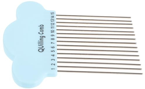 INOOMP Strumento per Quilling di Carta Pettine per Tessitura, Pettine per Quilling Fai da Te in Plastica e Metallo, Utensile Leggero e Portatile per Lavori Creativi Colore Casuale