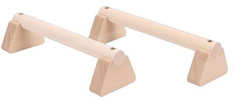 Keenso Barres de Pompes, Support de Pompes en Bois de Hêtre, Poutre d'équilibre en Bois 2 Pièces pour les Utilisateurs de Salle de Sport à Domicile, Conception Réglable, Entraînement en équilibre,