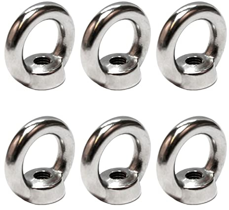PRIOstahl® RINGMUTTER rostfritt stål V4A ringbultar ringskruvar | M8-6 stycken