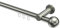 Interdeco Gardinenstangen mit Innenlauf Edelstahl Optik 20 mm Ø Platon Luino, 140 cm