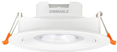 ENUOTEK Lampada Plafoniera Faretto Spot da Incasso a LED Dimmerabile Direzionale 12W per Soffitto Inclinato 3000K e 4000K e 5000K Apertura a Soffitto 120-130MM Angolo di Luce 40° Lot di 1
