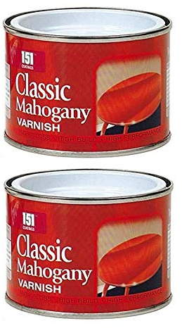 SDMAX 151 Coating 2 X Classic Mahogany Varnish - Home DIY Wood Protector, Resin-Based Formula, Versatile Use, Optimal Drying Time, Easy Application (180ml Tin)
