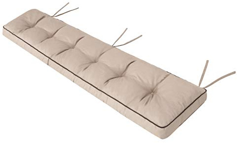 Bänkkudde dyna kudde stoppning bänkkudde utomhus – Bänkdyna för bänkar i hus och trädgård sittdyna – 180 x 40 cm beige