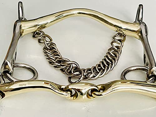 Weymouth Bradoon Bridle Bits Set GS & SS (UKSALES25® Horse Bits) (Weymouth Bit 5.5 / 5.75 Bradoon / 55MM RING)