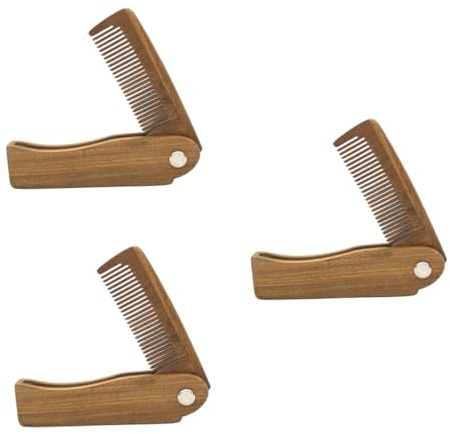 Angoily 3stücke Mini Faltbarer Haarkamm Aus Naturholz Hautfreundlicher Kamm Für Feines Haar Für Reisen Unisex Für Männer Und Frauen Schützt Vor Verfilzungen Sanfte Kopfhautmassage