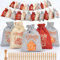 Adventskalender zum Befüllen kinder, 24 Adventskalender zum Selber Befüllen Stoffbeutel, Weihnachtskalender zum befüllen, Adventskalender 2024 Säckchen Für Frauen & Männner