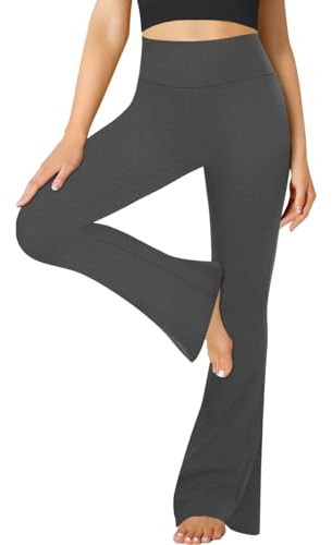 FuelMeFoot utsvängda yogabyxor, damleggings, hög midja, slagbyxor, ogenomskinliga leggings, bootcut, joggingbyxor, jazzbyxor med magkontroll, fitness.