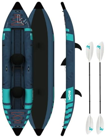Wave Inflatable Kayak | Premium Kayak for Touring, Adventure & Fun | For All Skill Levels (Roamer, 1-2 Person)