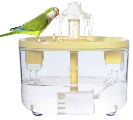 CORYNULOM Automatic Parakeet Bird Bath for Indoor Cage Parrots Automatic Bird Bathtub Shower Budgie with Pump for Cockatiels Lovebirds Finches Canaries Small Feathered Pet
