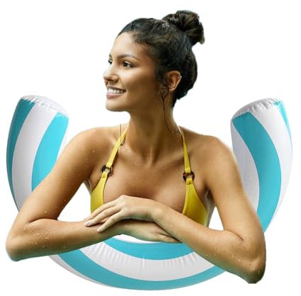 Luxuriöse Poolliege – Übergroßer aufblasbarer Schwimmsessel mit Getränkehaltern und verstellbarer Rückenlehne | Hochwertige Wasserliege, robustes Flussfloß für Erwachsene, perfekt für Sommer-Poolparty