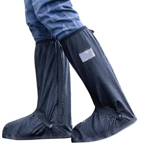 NHQZ C1 couvrir bottes de pluie noires longues taille XL + A5 sac de rangement noir chaussure