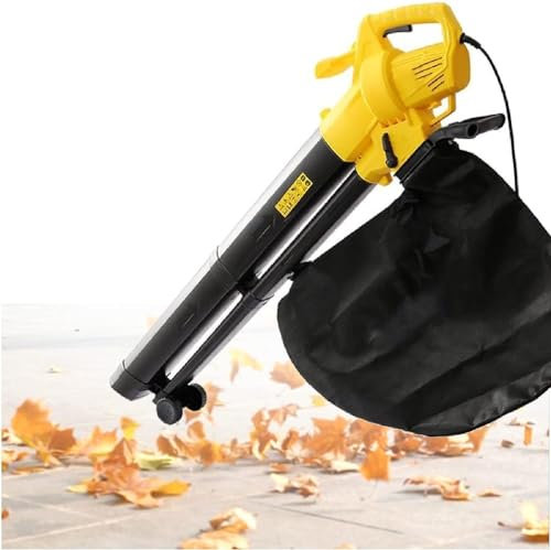 Trituradora de Hojas doméstica, sopladora y aspiradora de Hojas con soplador de Alta Potencia Integrado. Soplador y Aspirador de Hojas eléctrico para jardín (tamaño: 30 m).