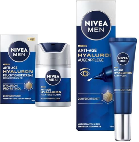 NIVEA MEN Anti-Age Hyaluron Feuchtigkeitscreme + NIVEA MEN Anti-Age Hyaluron Augenpflege