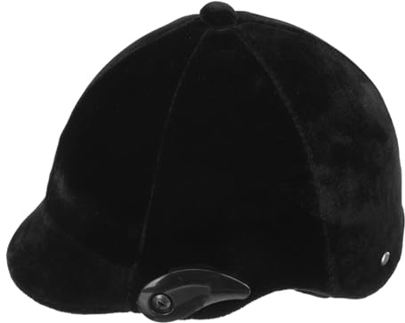 MAGICLULU Casco Ecuestre para Niños Ajustable Ventilado De Gamuza Negra Sin Visera, Equipo De Protección Infantil para Montar a Caballo, Artículos Deportivos Juveniles para Entrenamiento Ecuestre