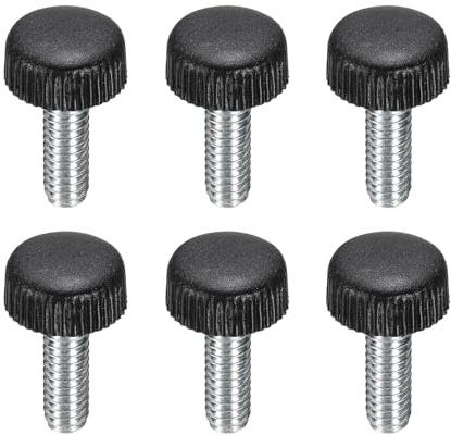 QUARKZMAN 6Pcs M6 Manopole A Scanalatura, 1/4-20 UNC 1.54 Perno Filettato Manopole Di Serraggio Vite A Mano Per Sostituzione Macchinari Base Ombrellone Tosaerba