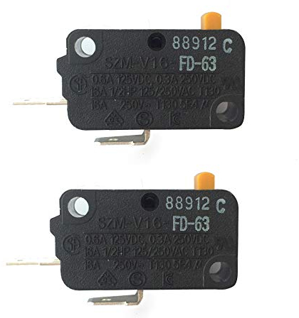 LONYE 3405-001034 Microwave Door Switch Replacement for Samsung LG GE Kenmore Microwave 3405-000178 AP4044834 SZM-V16-FD-63(Normally Open)(Pack of 2)