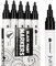 Aurobliss Lackmarker Schwarz 5 Stück, Lackstift Schwarz Wasserfeste Stifte für Holz, Steine, Schiefer, Gummi, Metall, Glas, Plastik, Textilien Permanent Marker Schwarz Dicke Spitze