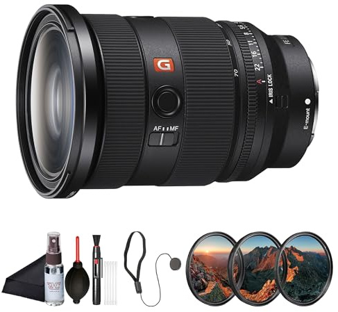 Sony FE 24–70mm F2.8 GM Standard Zoom Lens (SEL2470GM) – Full-Frame E-Mount | G Master Optics | Bright Constant F2.8 Aperture | Filter Kit, Cap Keeper, Cleaning Kit, and More