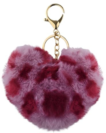 Porte-Clés En Peluche Avec Imprimé Léopard En Forme De Cœur Pour Clés De Voiture Accessoires De Sac En Forme De Guépard Pour Femmes Filles Porte Clés En Peluche Léopard Pour Sac À Dos