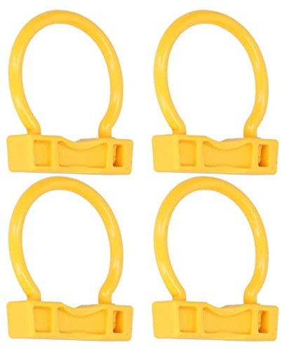 Mimeitopa för näsring, hög elasticitet nylon tjur näsring, lätt gul gårdsko ring, 4 stycken set, hållbar djur näsa piercing (M)